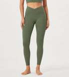 2 Pack 25" Buttery Soft Crossover Lounge Yoga Waist Leggings - ododos