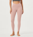 2 Pack 25" Buttery Soft Crossover Lounge Yoga Waist Leggings - ododos