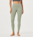 2 Pack 25" Buttery Soft Crossover Lounge Yoga Waist Leggings - ododos