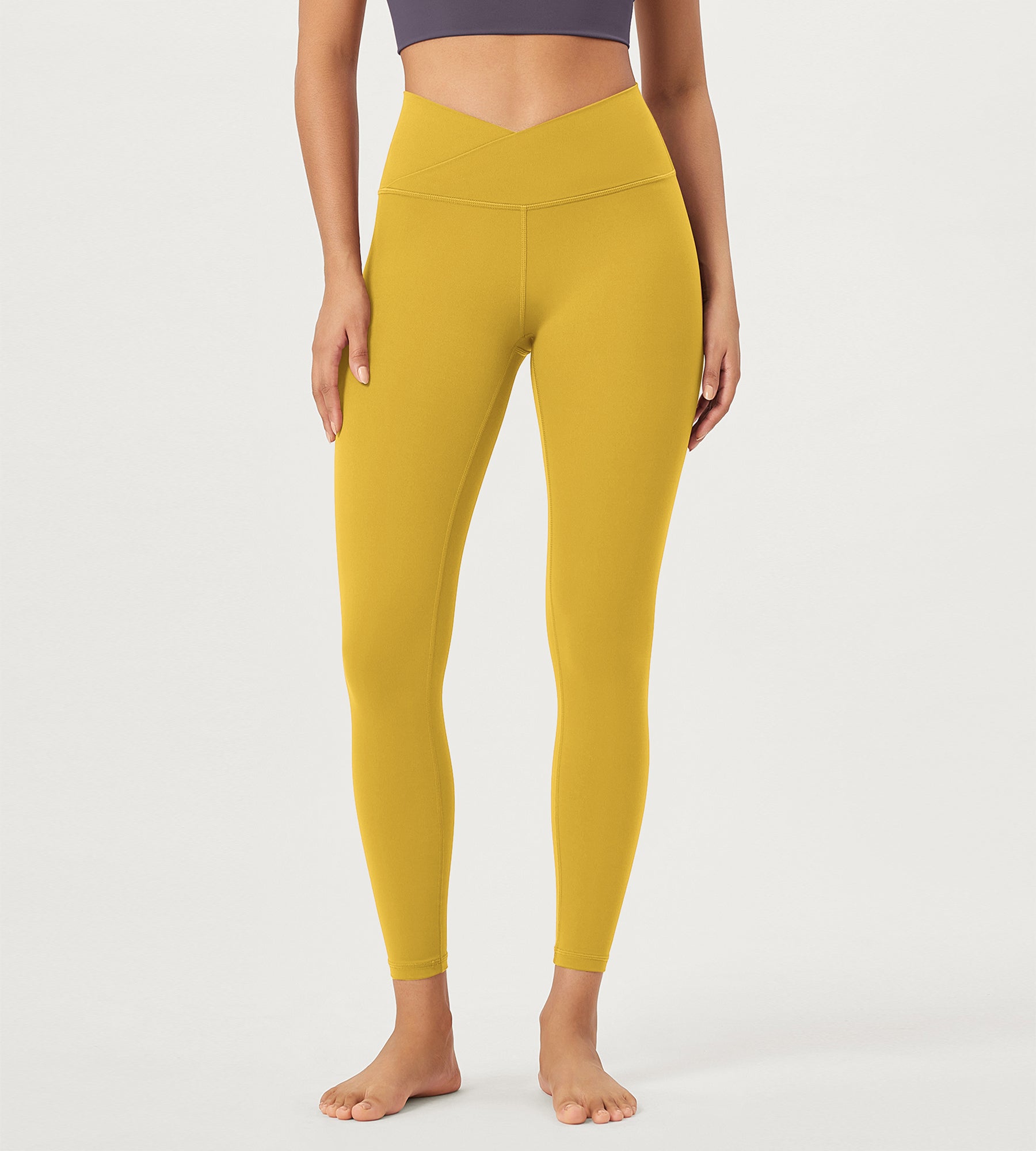 2 Pack 25 Buttery Soft Crossover Lounge Yoga Waist Leggings - ododos