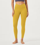 2 Pack 25" Buttery Soft Crossover Lounge Yoga Waist Leggings - ododos