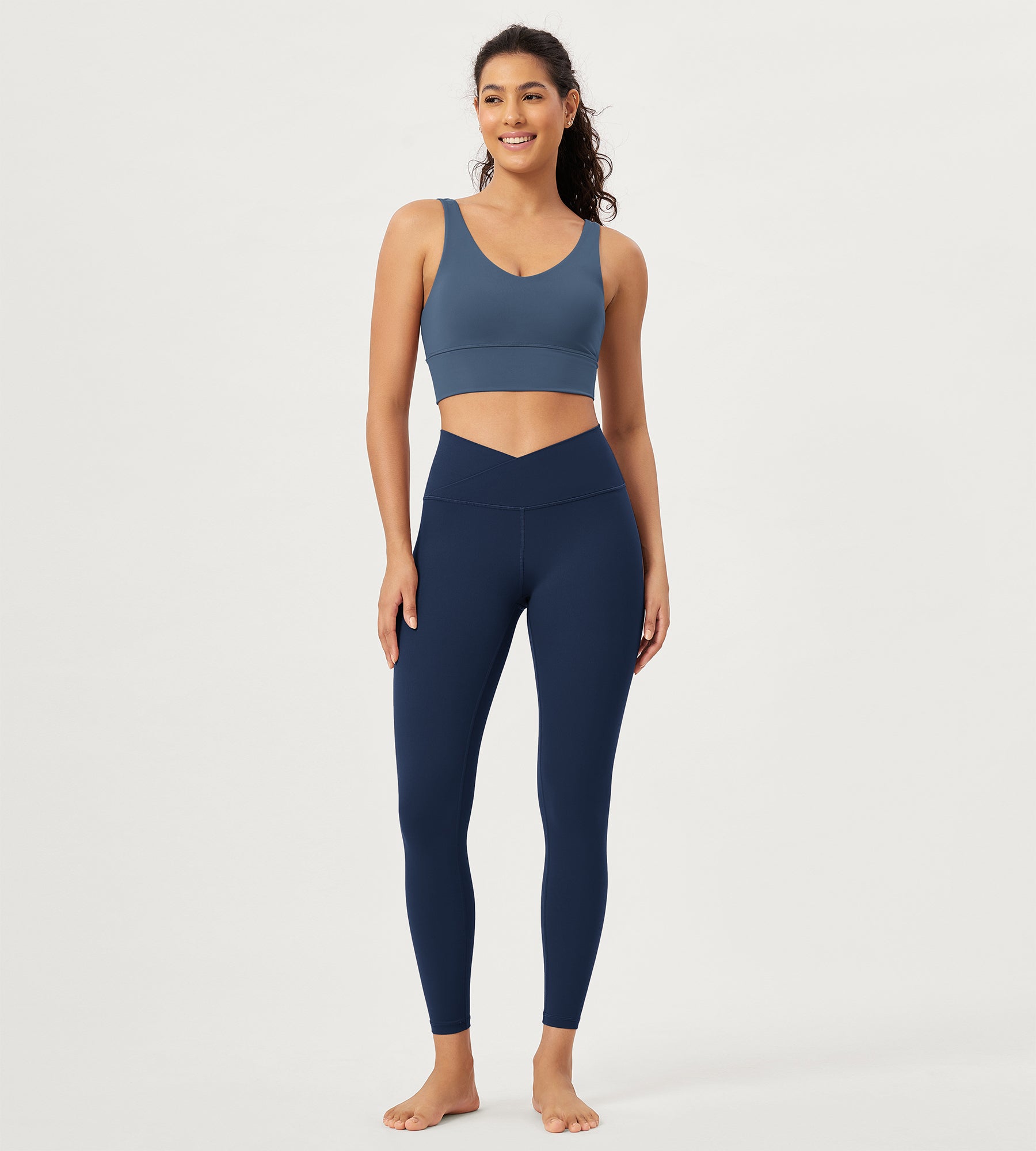 2 Pack 25 Buttery Soft Crossover Lounge Yoga Waist Leggings - ododos