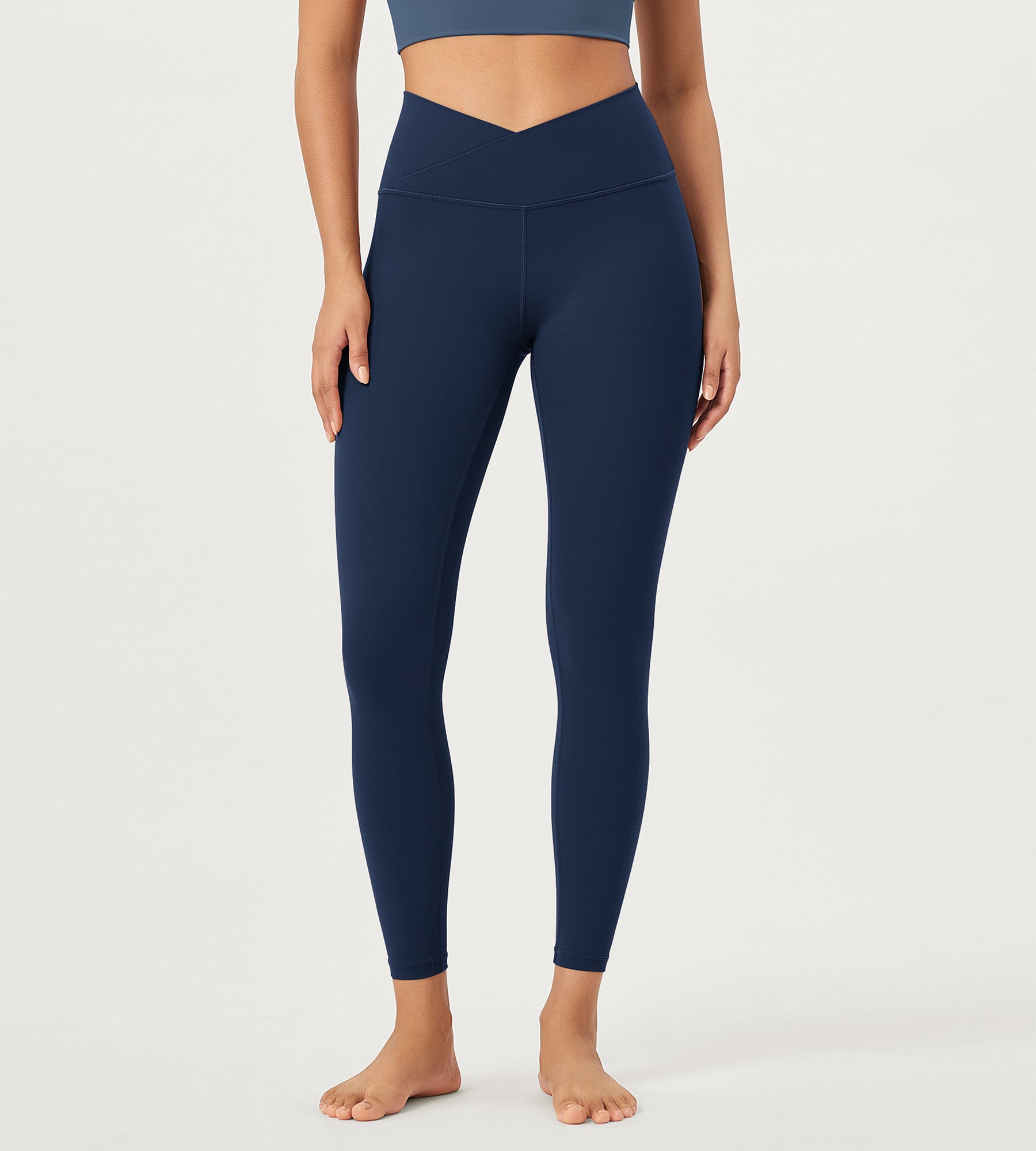 2 Pack 25" Buttery Soft Crossover Lounge Yoga Waist Leggings - ododos