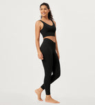 25" Buttery Soft Crossover Lounge Yoga Waist Leggings - ododos