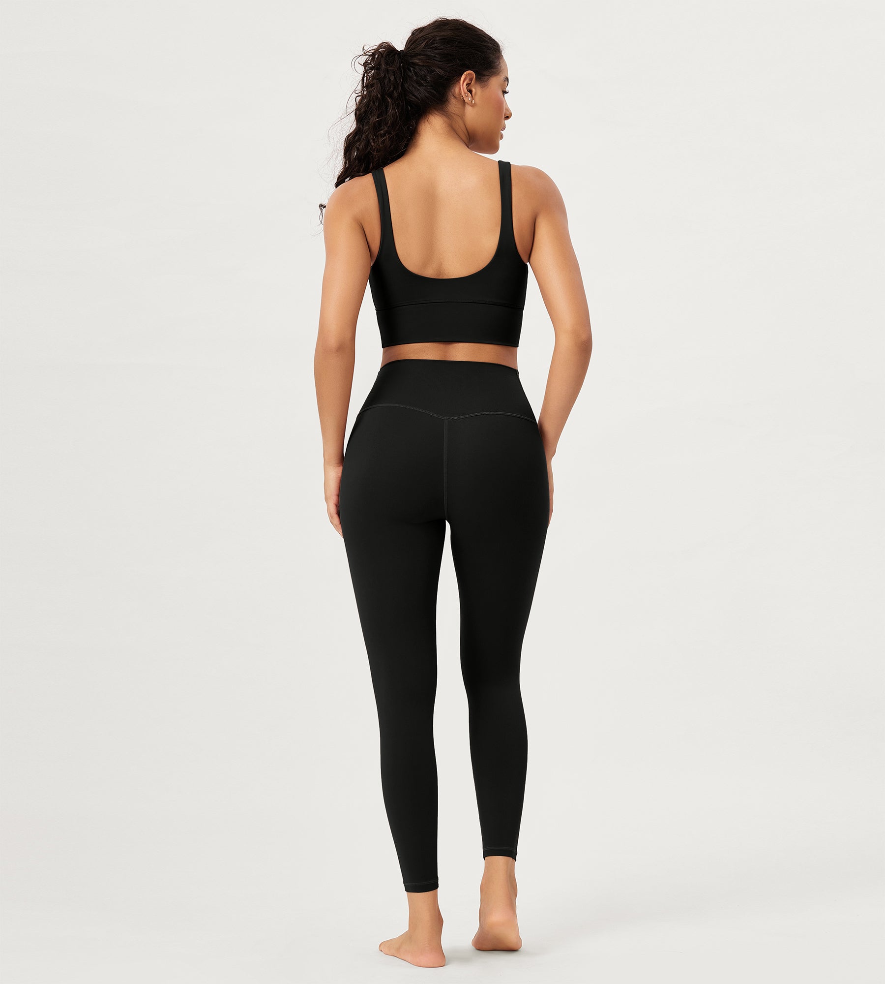 25" Buttery Soft Crossover Lounge Yoga Waist Leggings - ododos