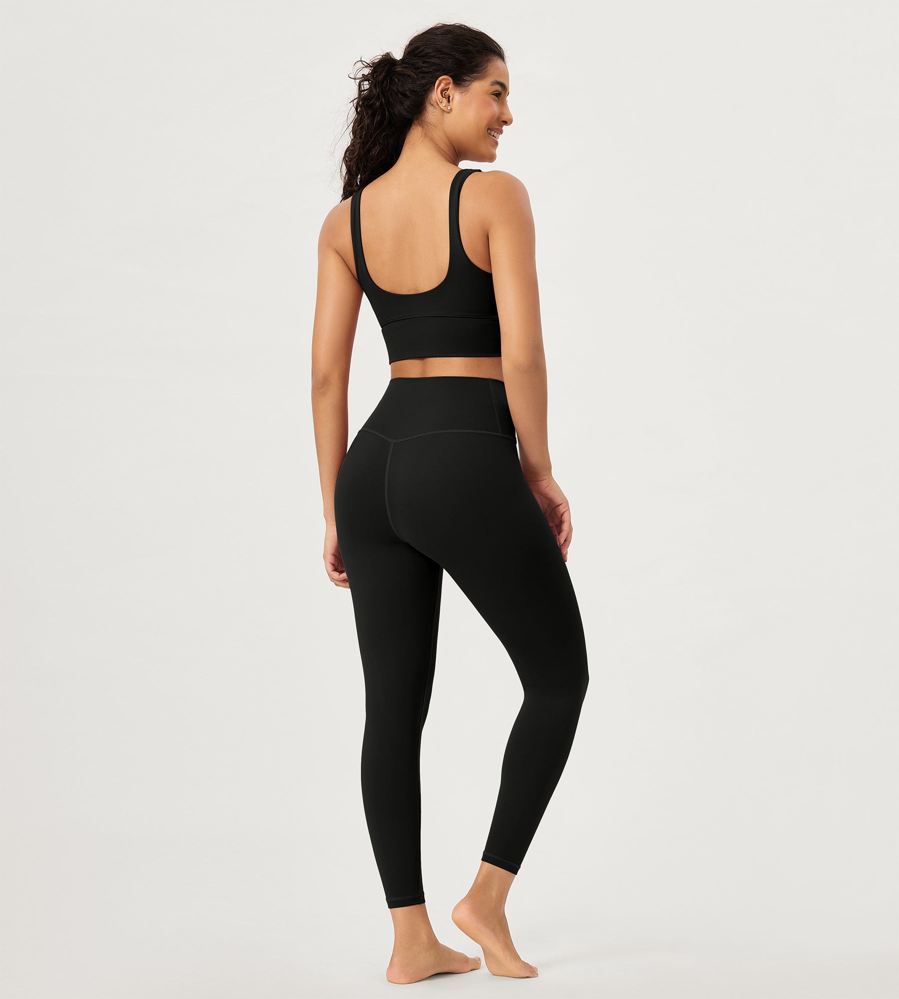 25" Buttery Soft Crossover Lounge Yoga Waist Leggings - ododos