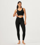 25" Buttery Soft Crossover Lounge Yoga Waist Leggings - ododos