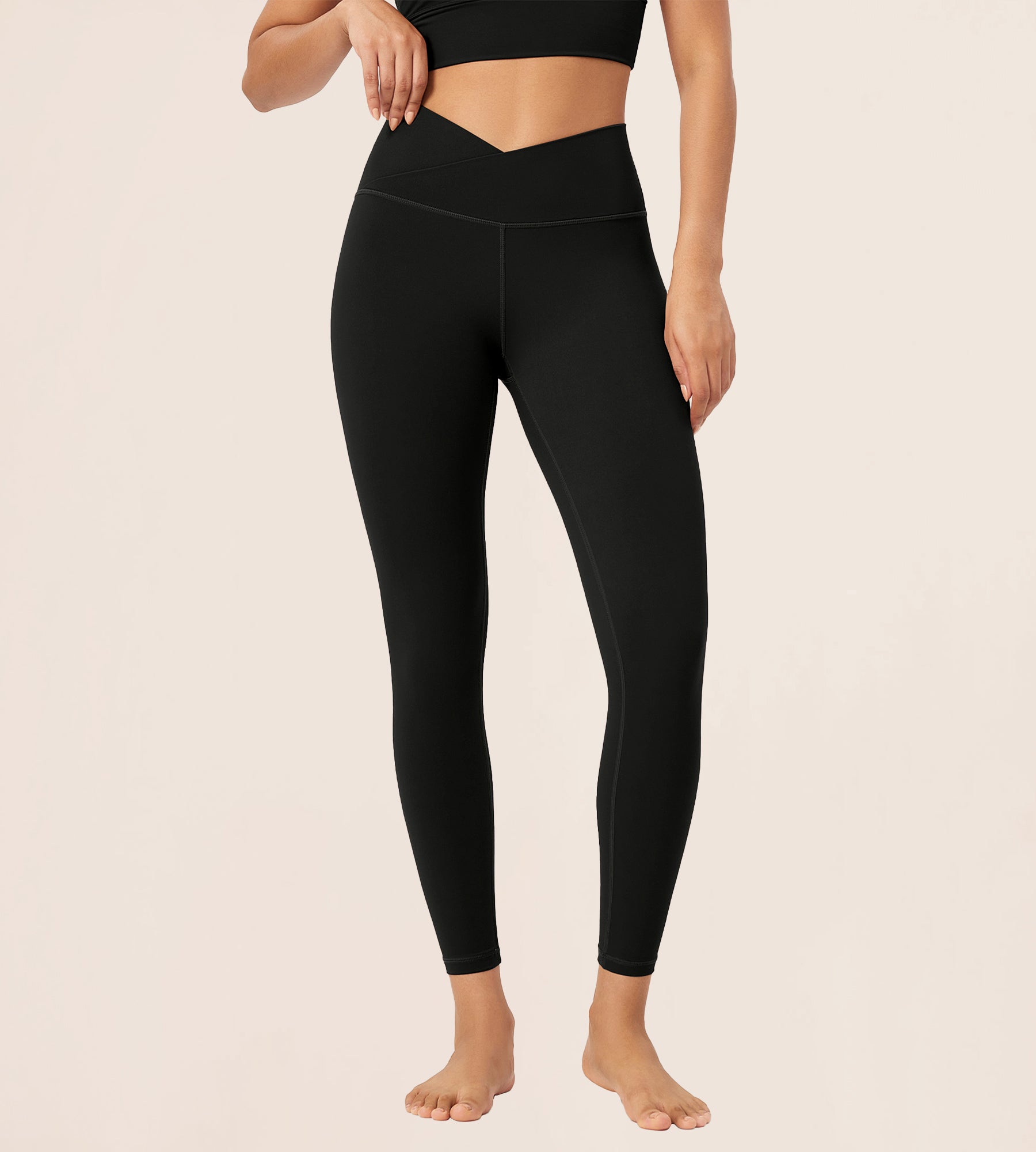 25" Buttery Soft Crossover Lounge Yoga Waist Leggings - ododos