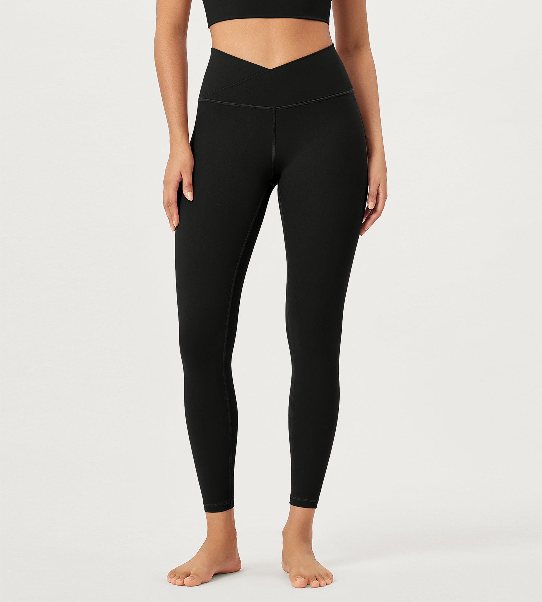 2 Pack 25 Buttery Soft Crossover Lounge Yoga Waist Leggings - ododos