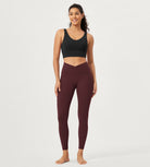 2 Pack 25" Buttery Soft Crossover Lounge Yoga Waist Leggings - ododos