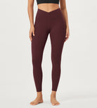 2 Pack 25" Buttery Soft Crossover Lounge Yoga Waist Leggings - ododos