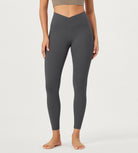 2 Pack 25" Buttery Soft Crossover Lounge Yoga Waist Leggings - ododos