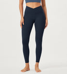 2 Pack 25" Buttery Soft Crossover Lounge Yoga Waist Leggings - ododos