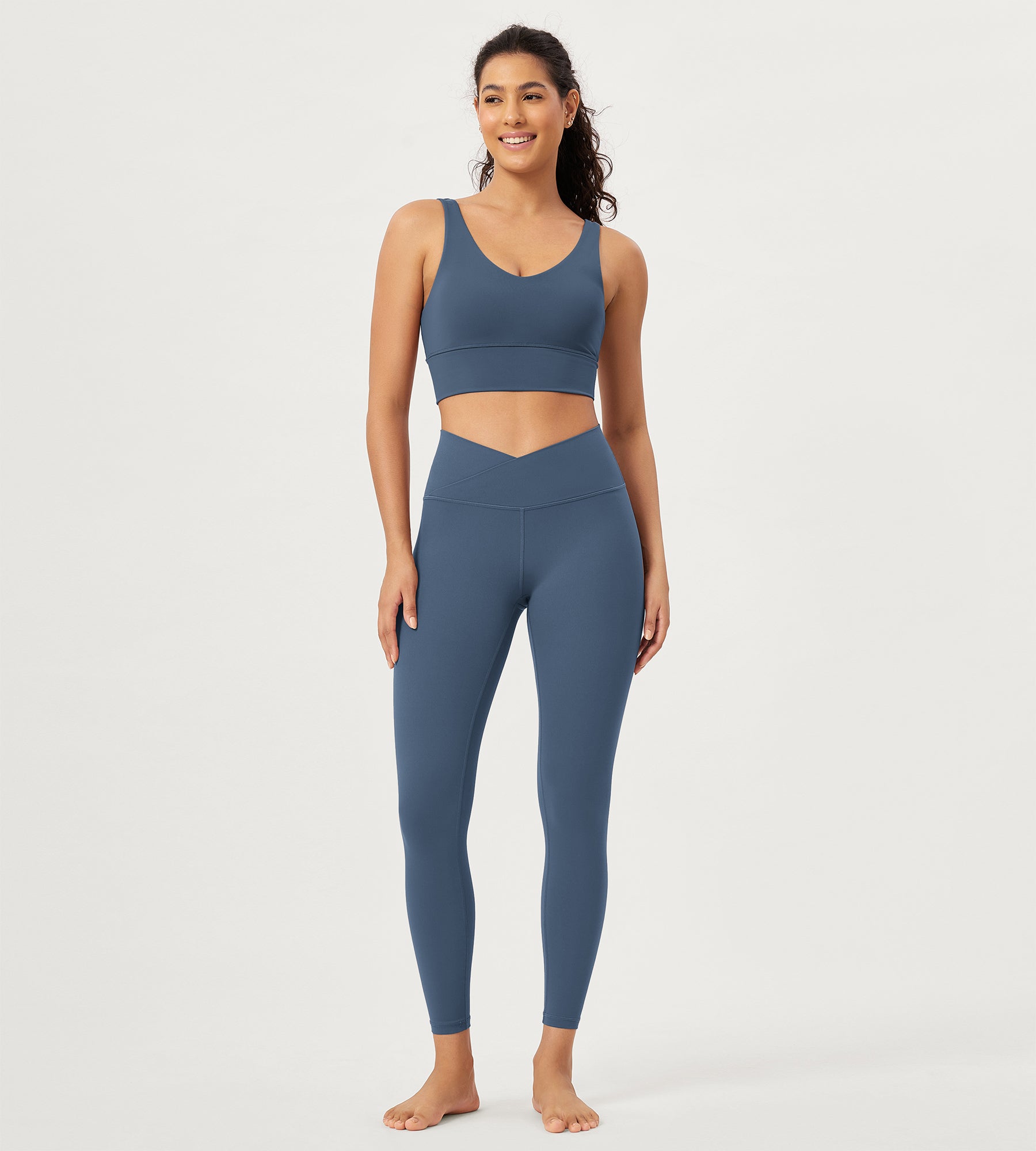 2 Pack 25 Buttery Soft Crossover Lounge Yoga Waist Leggings - ododos