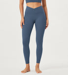 2 Pack 25" Buttery Soft Crossover Lounge Yoga Waist Leggings - ododos