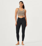 2 Pack 25" Buttery Soft Crossover Lounge Yoga Waist Leggings - ododos