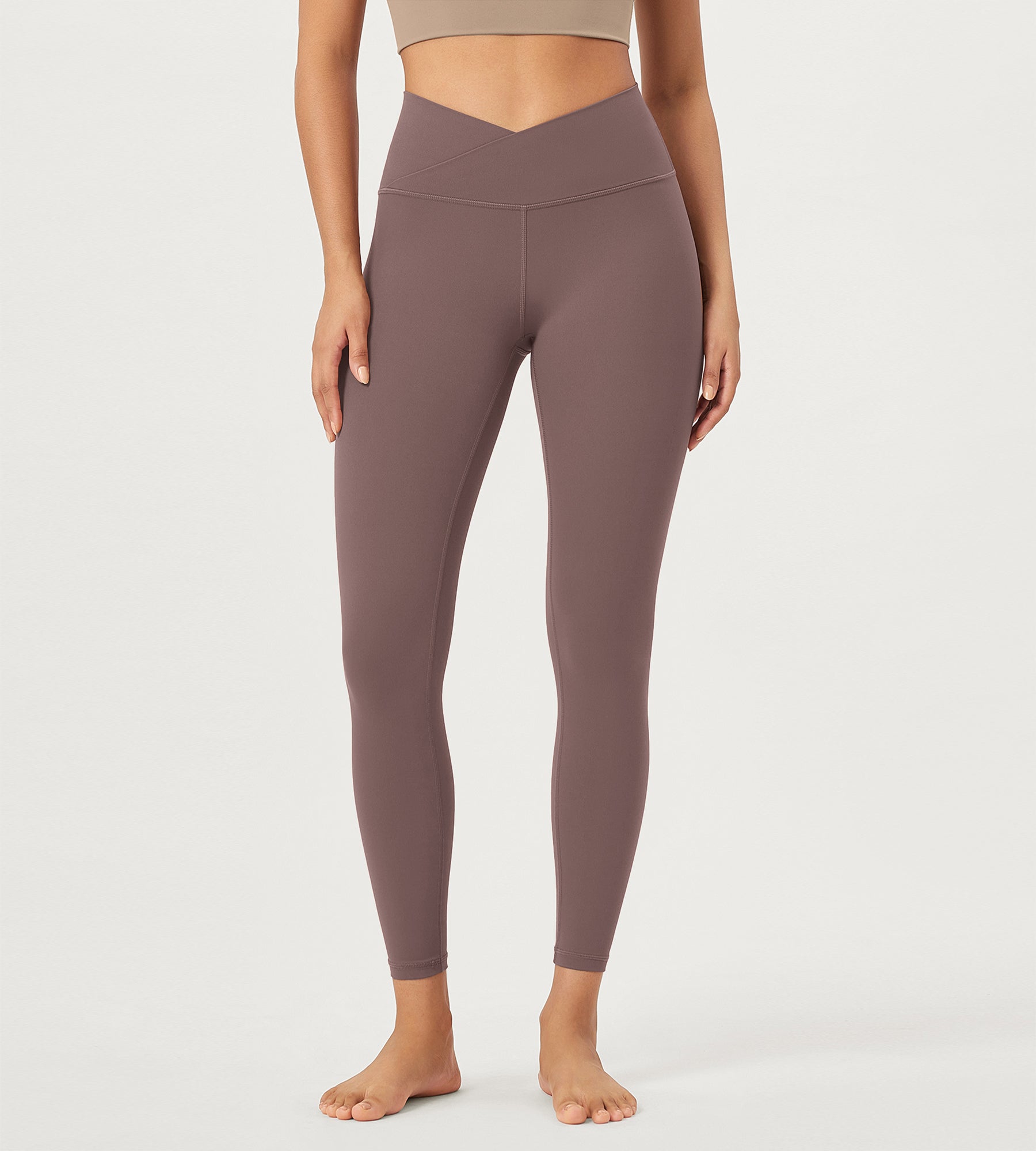 2 Pack 25 Buttery Soft Crossover Lounge Yoga Waist Leggings - ododos