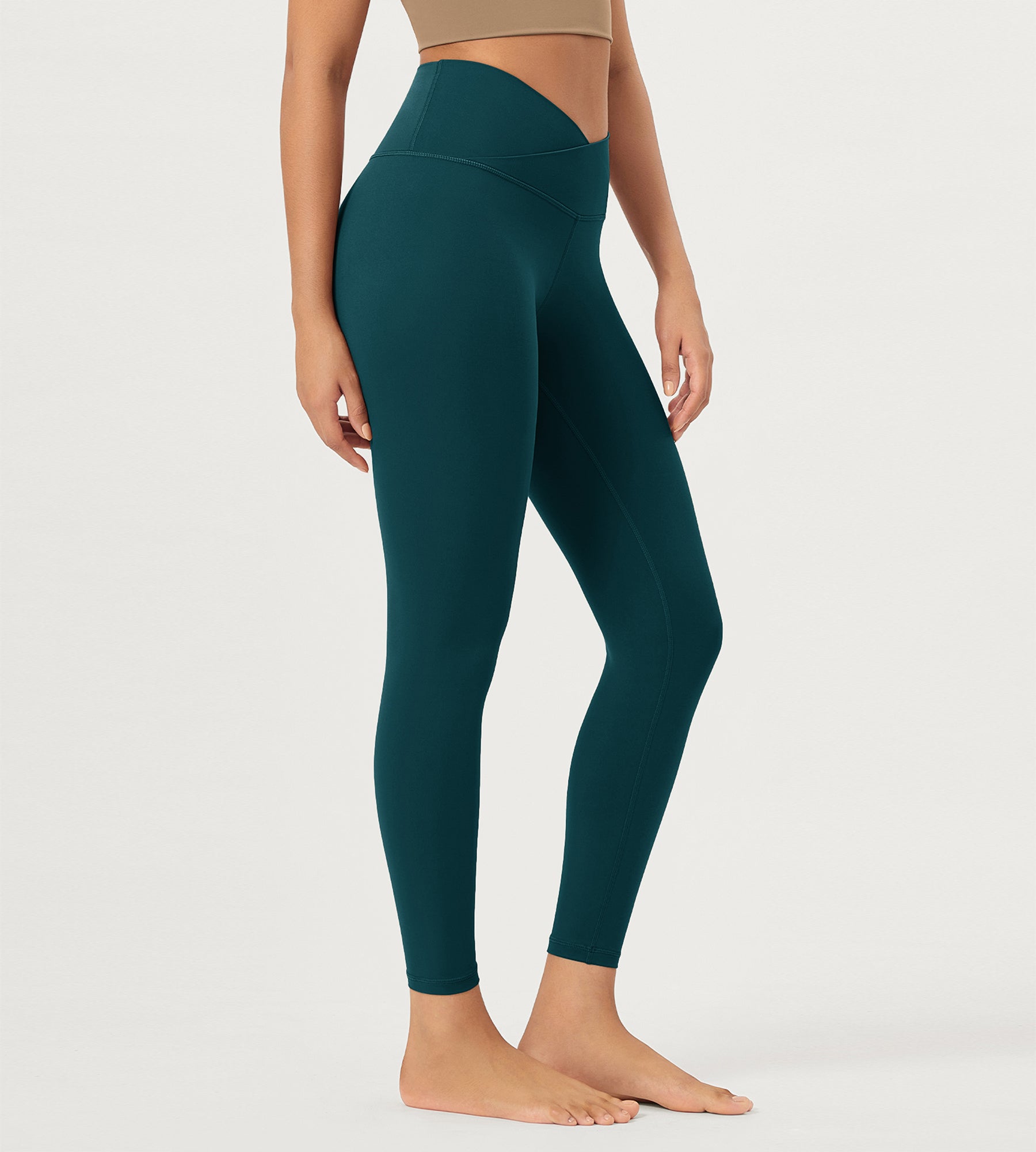 25 Buttery Soft Crossover Lounge Yoga Waist Leggings - ododos