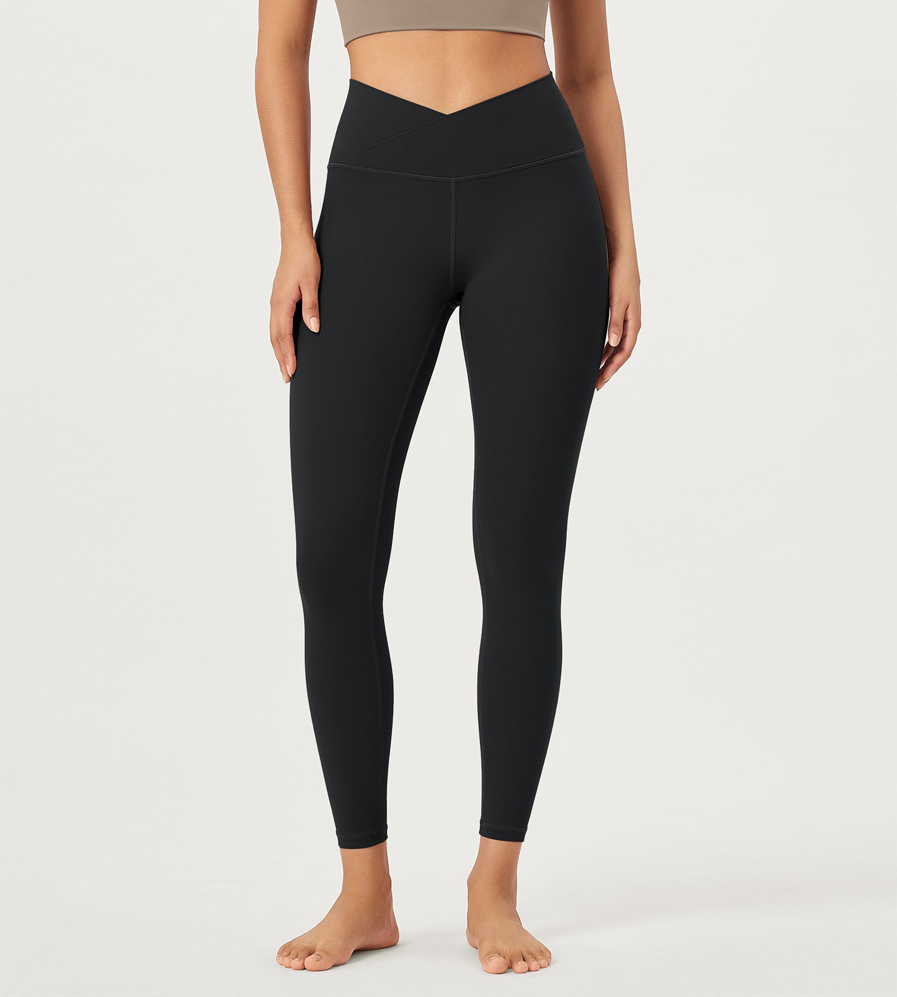 25 Buttery Soft Crossover Lounge Yoga Waist Leggings - ododos
