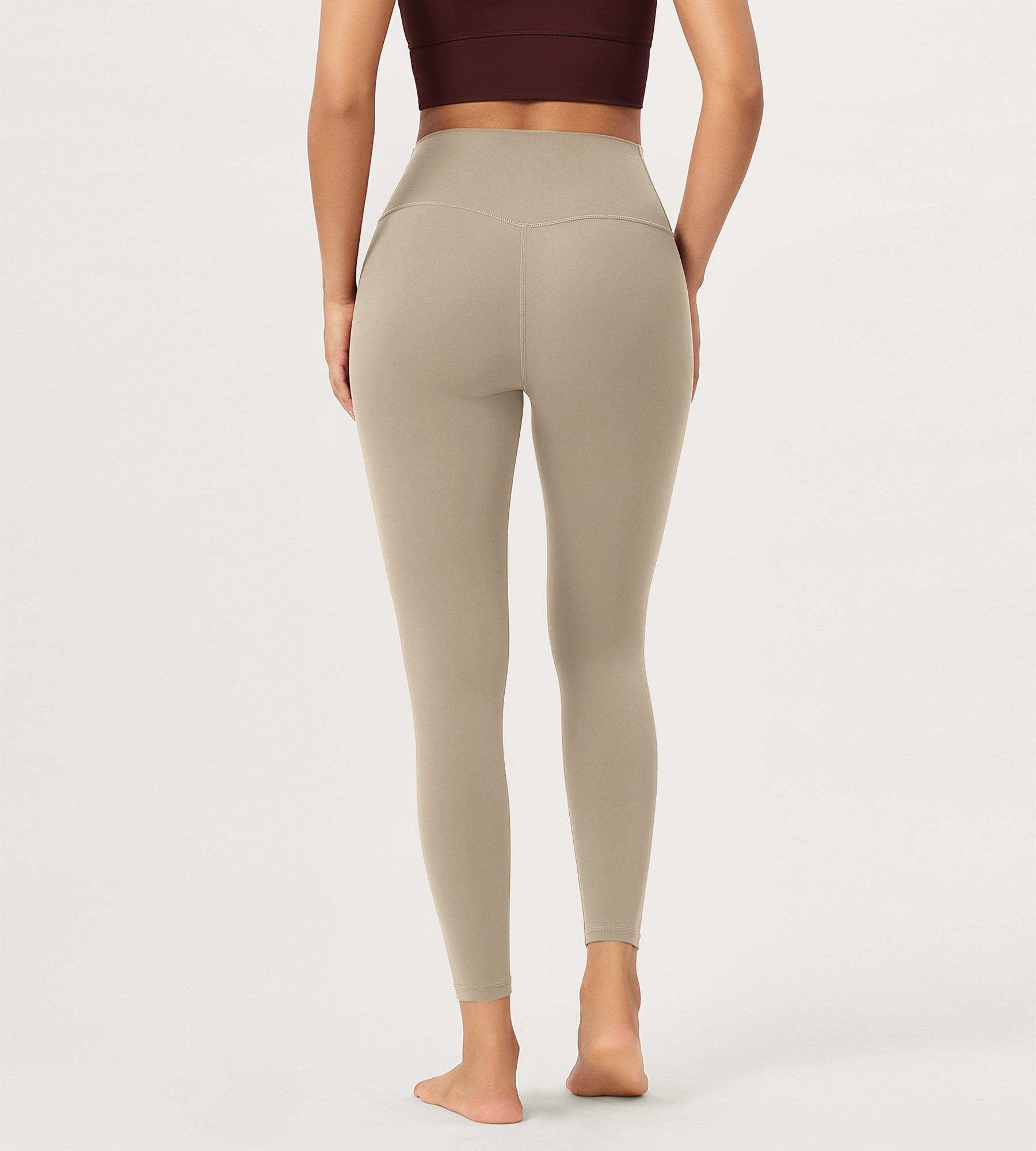 25" Buttery Soft Crossover Lounge Yoga Waist Leggings - ododos