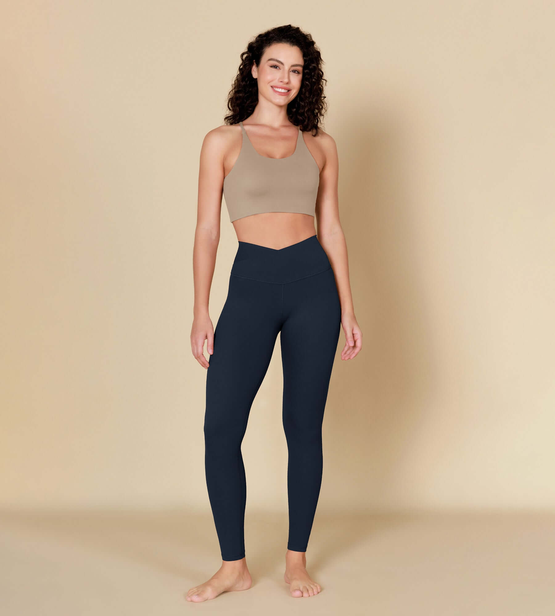 ODCLOUD 28 Crossover Leggings with Back Pocket Deep Navy - ododos