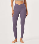 2 Pack 28" Odcloud Buttery Soft Cross Waist Yoga Leggings - ododos