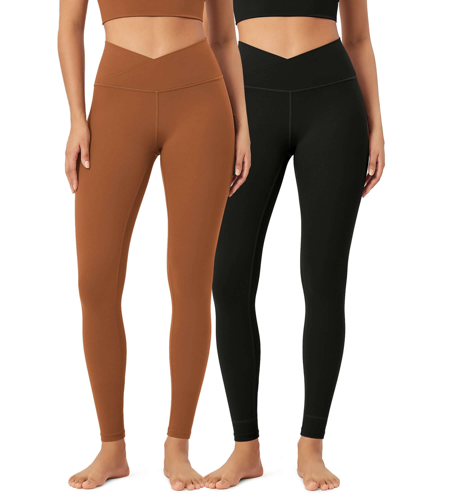 2 Pack 28 Odcloud Buttery Soft Cross Waist Yoga Leggings - ododos