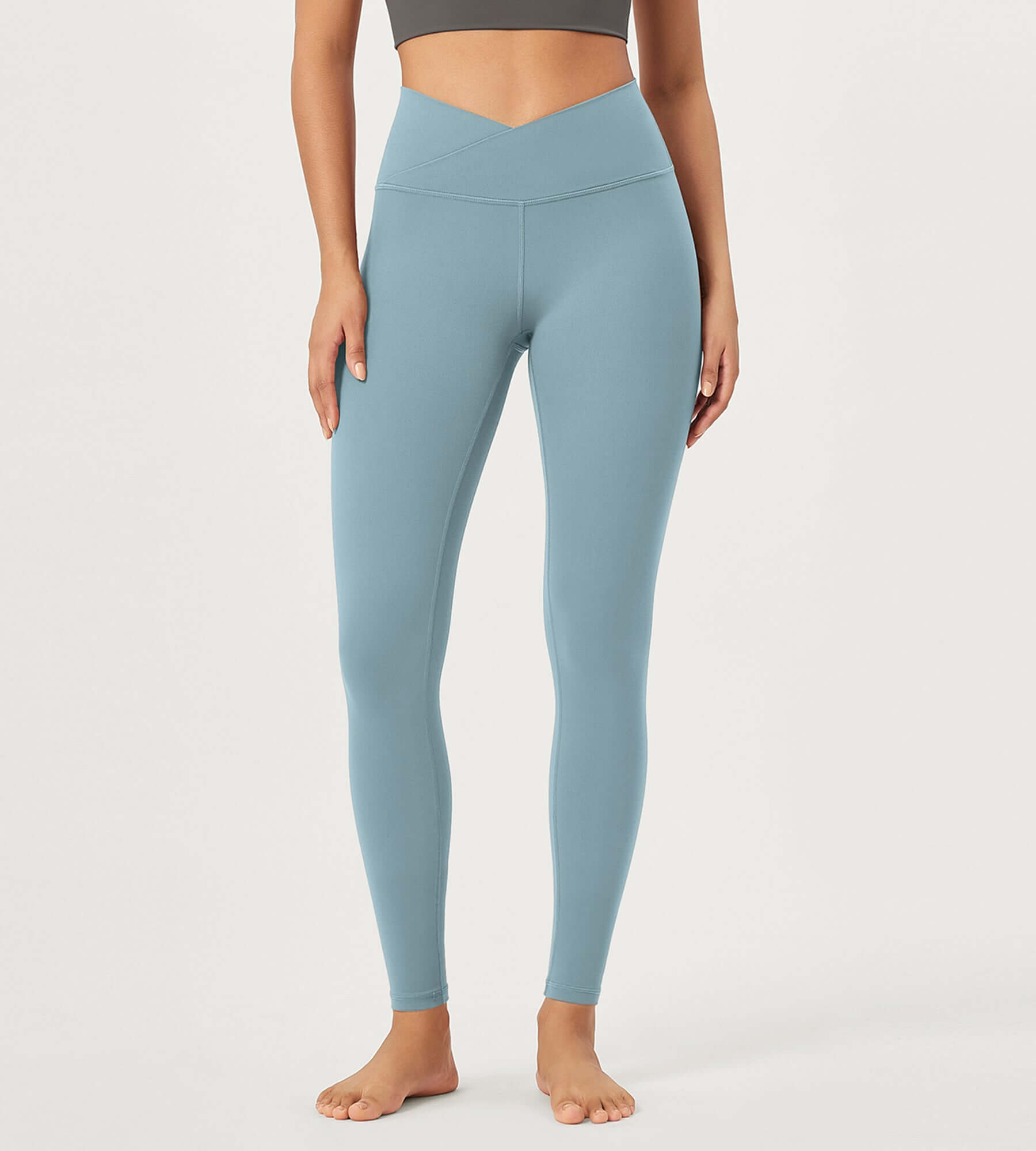 2 Pack 28" Odcloud Buttery Soft Cross Waist Yoga Leggings - ododos