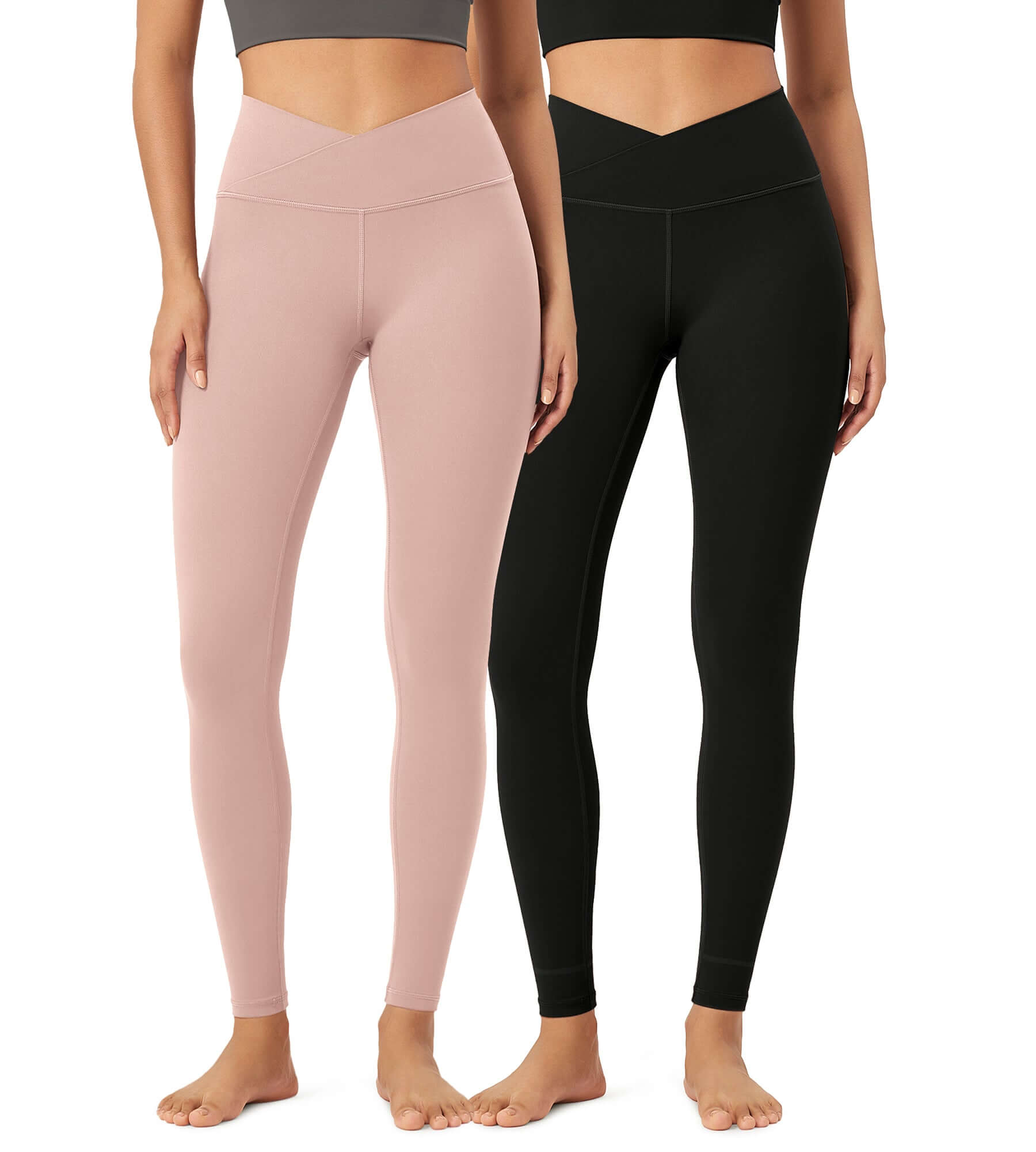 2 Pack 28 Odcloud Buttery Soft Cross Waist Yoga Leggings - ododos