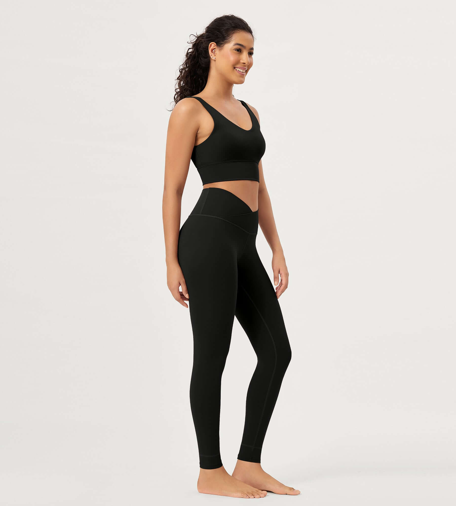 28" Buttery Soft Cross Waist Lounge Yoga Leggings - ododos