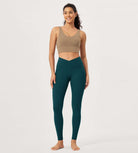 2 Pack 28" Odcloud Buttery Soft Cross Waist Yoga Leggings - ododos