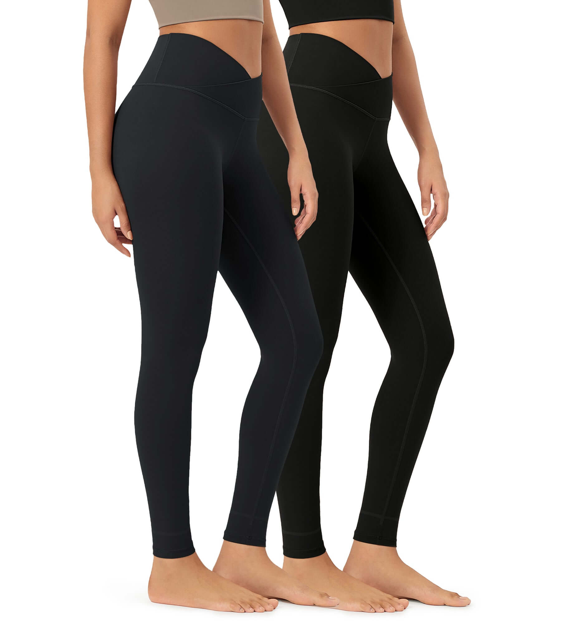 2 Pack 28 Odcloud Buttery Soft Cross Waist Yoga Leggings - ododos
