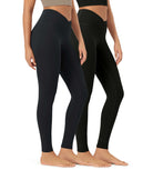 2 Pack 28" Odcloud Buttery Soft Cross Waist Yoga Leggings - ododos