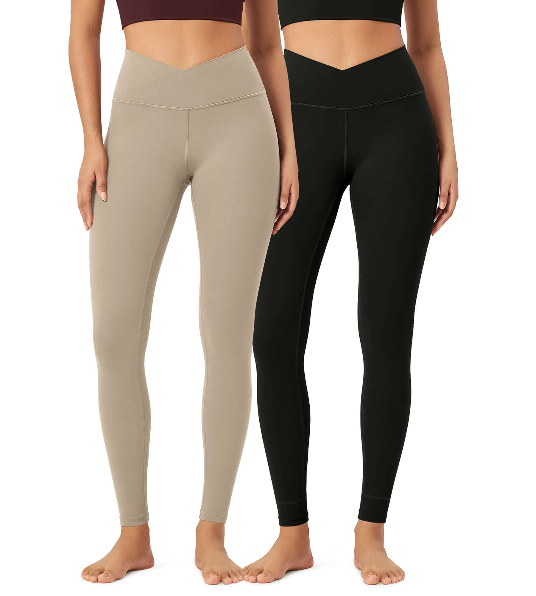 2 Pack 28 Odcloud Buttery Soft Cross Waist Yoga Leggings - ododos
