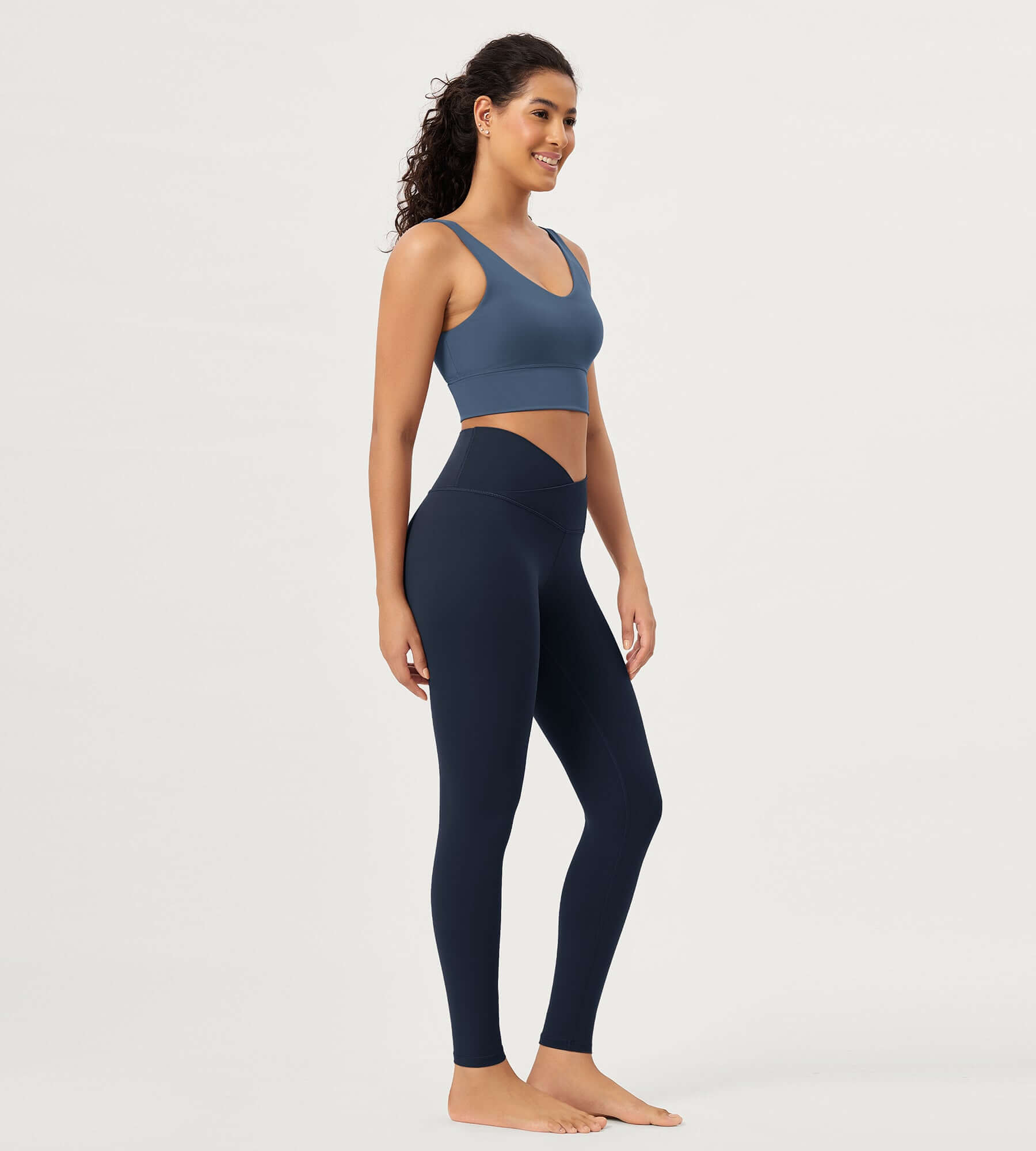 28" Buttery Soft Cross Waist Lounge Yoga Leggings - ododos