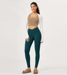 28" Buttery Soft Cross Waist Lounge Yoga Leggings - ododos