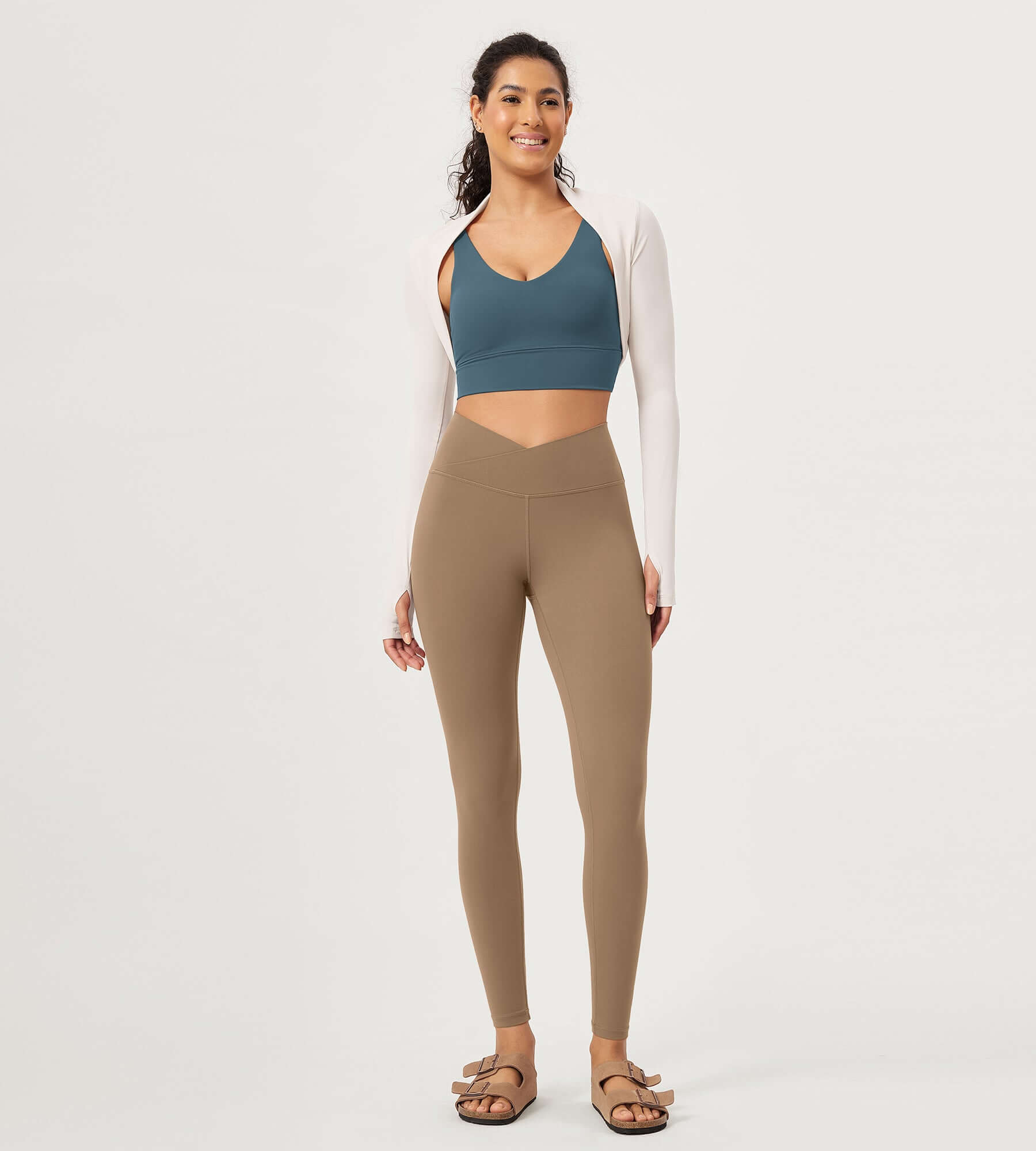 28 Buttery Soft Cross Waist Lounge Yoga Leggings - ododos