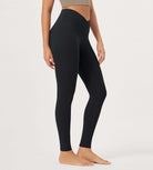 28" Buttery Soft Cross Waist Lounge Yoga Leggings - ododos