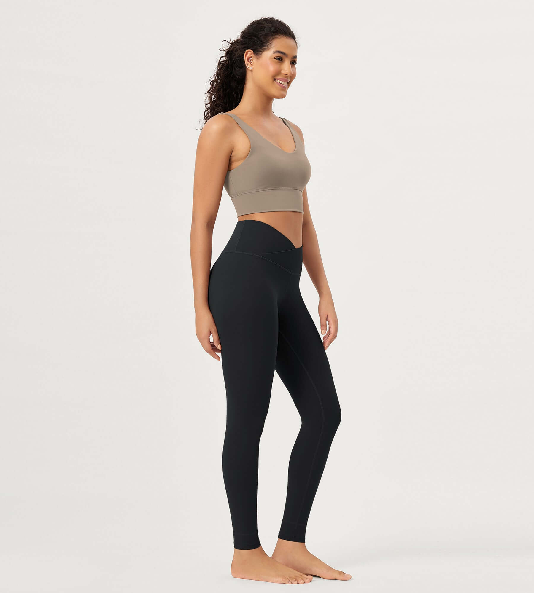 28" Buttery Soft Cross Waist Lounge Yoga Leggings - ododos