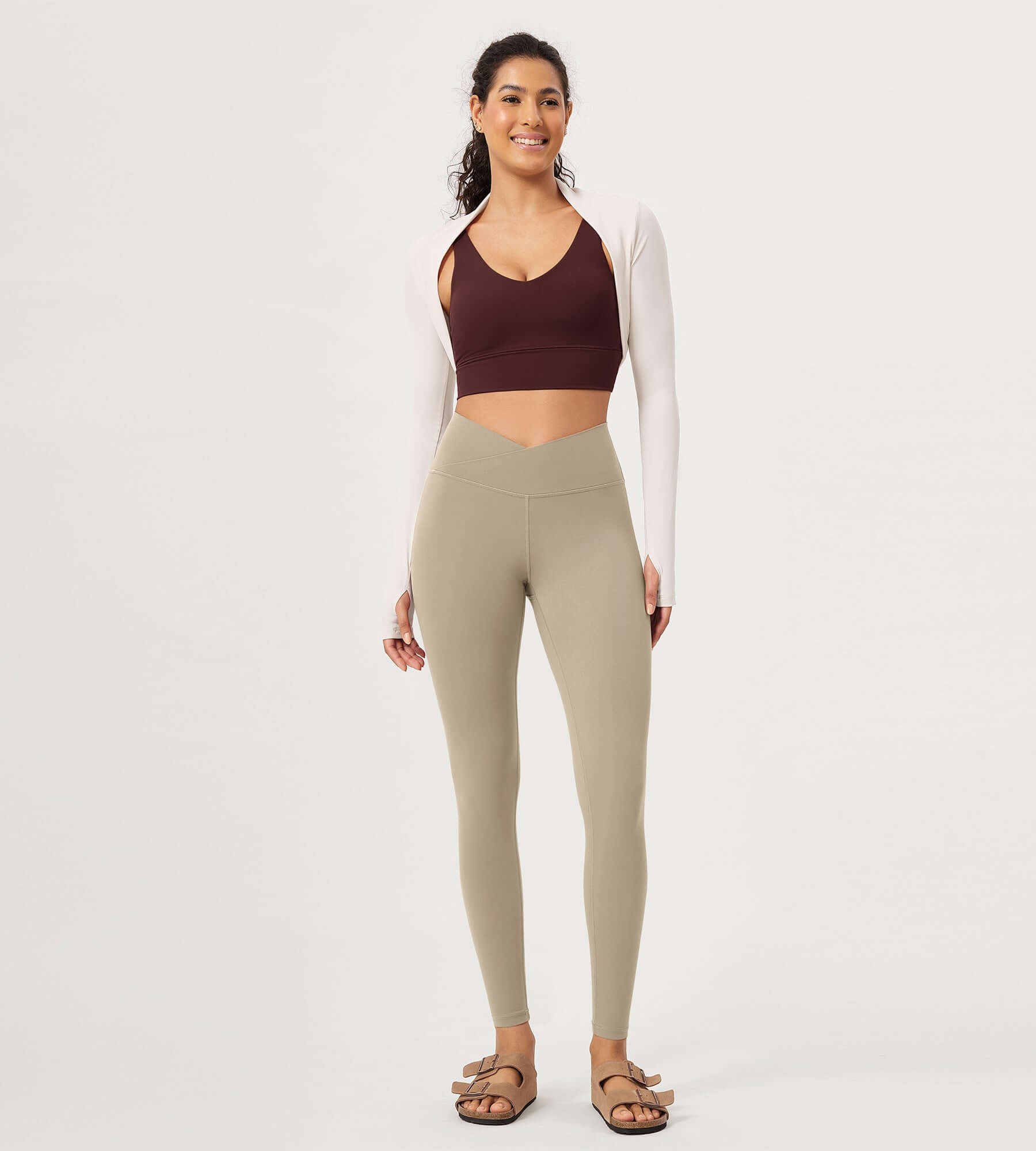 28 Buttery Soft Cross Waist Lounge Yoga Leggings - ododos