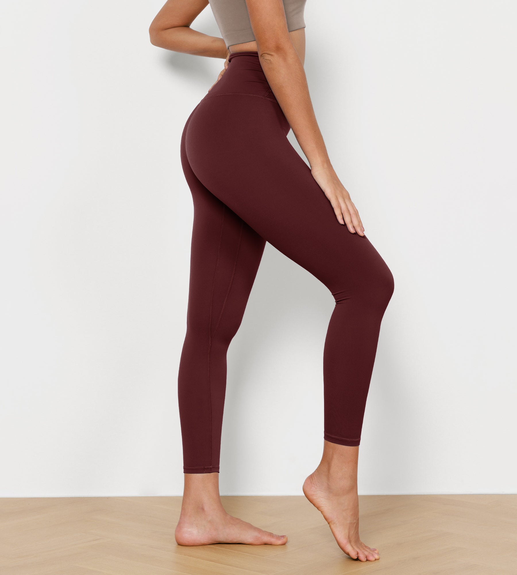 Burgundy running leggings best sale