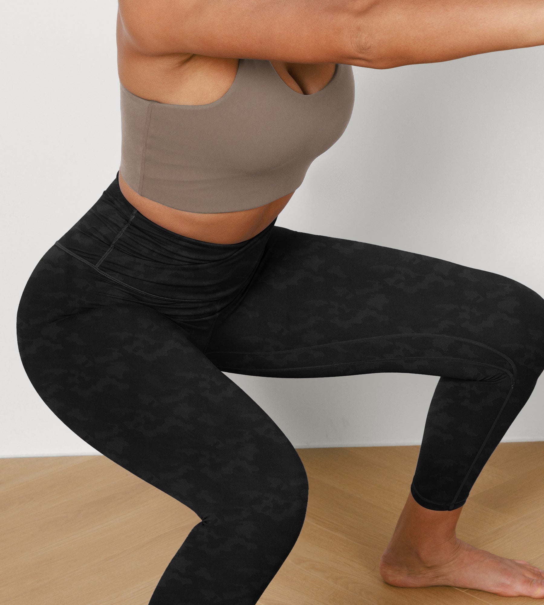 ODODOS Cross Waist Bootcut Yoga Pants for Women, Non Palestine