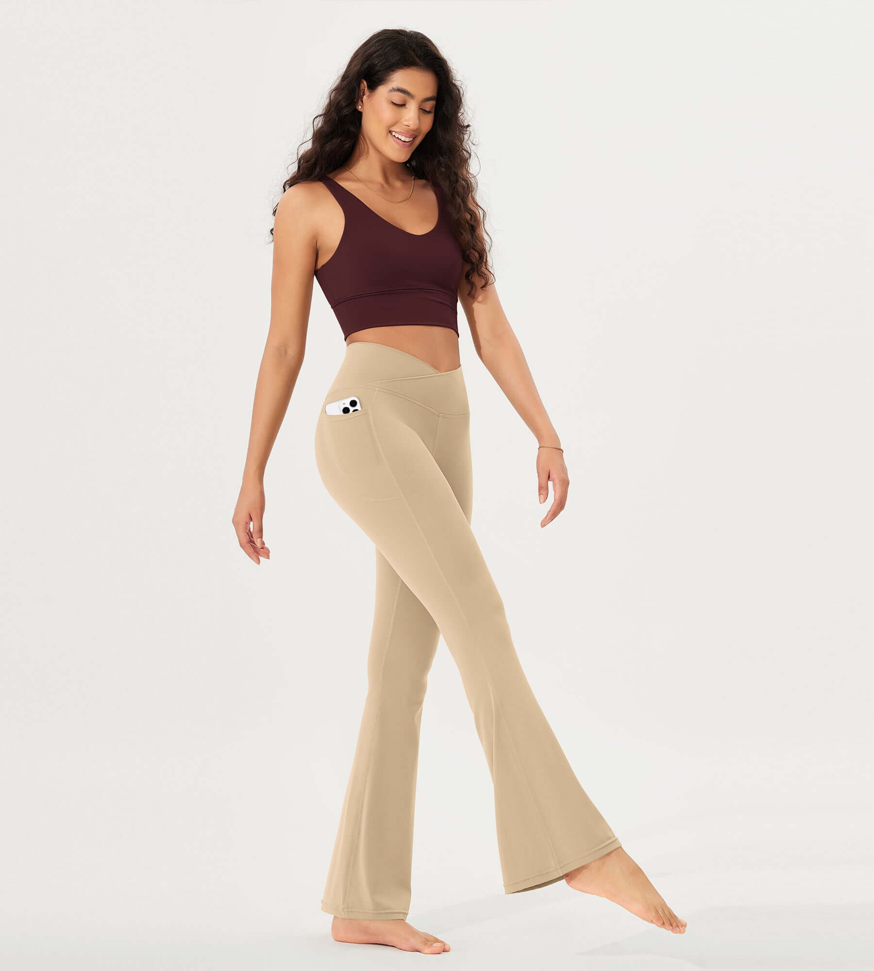 32 Cloud Feeling Bootcut Lounge Yoga Pants with Pockets - ododos