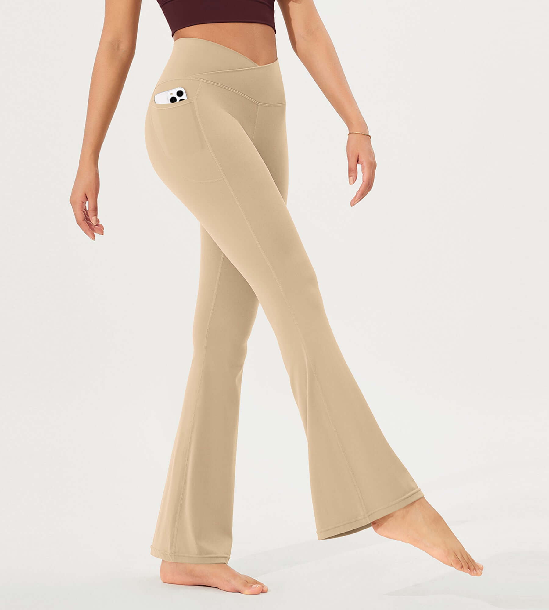 32 Cloud Feeling Bootcut Lounge Yoga Pants with Pockets - ododos