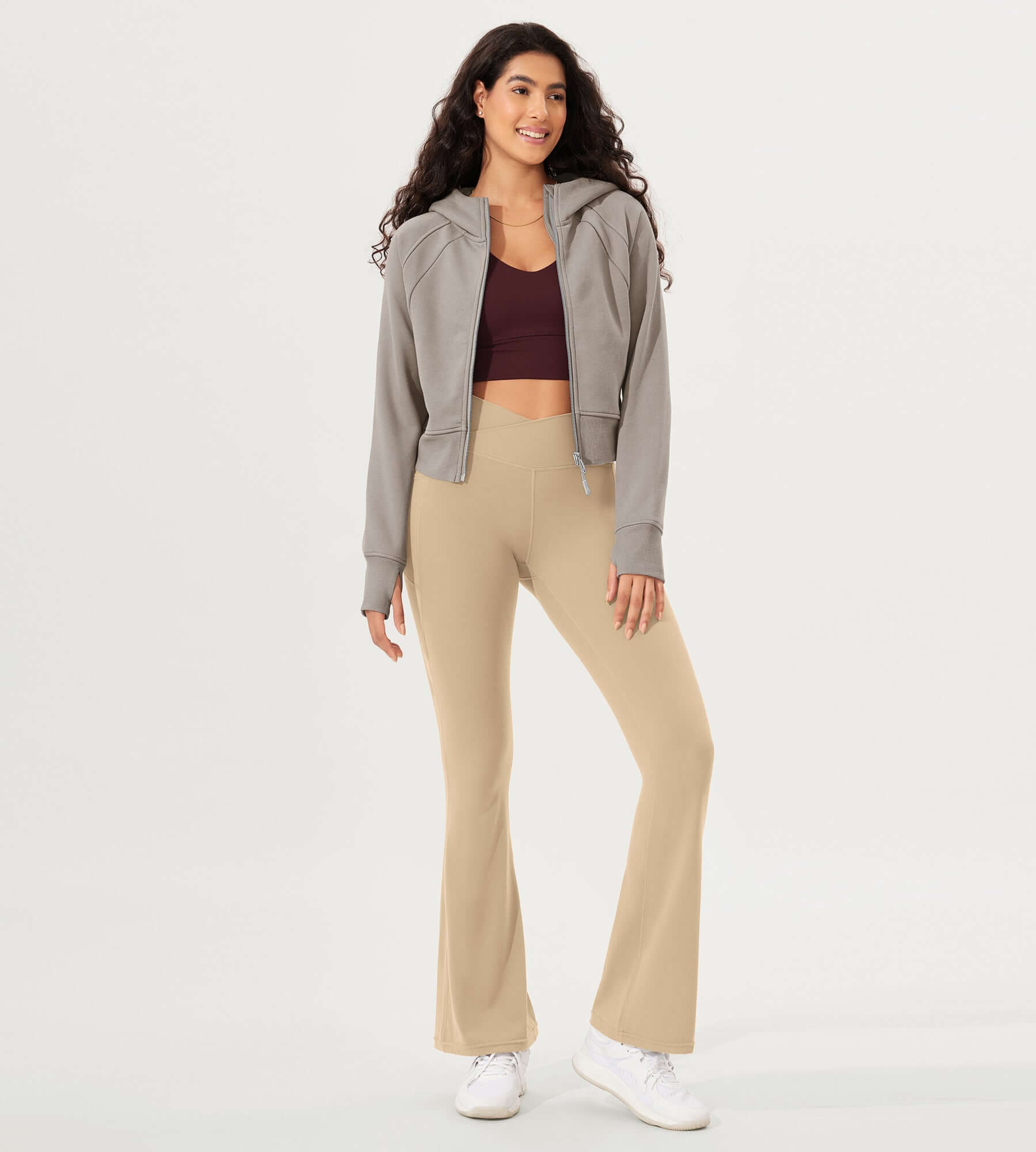 32 Cloud Feeling Bootcut Lounge Yoga Pants with Pockets - ododos