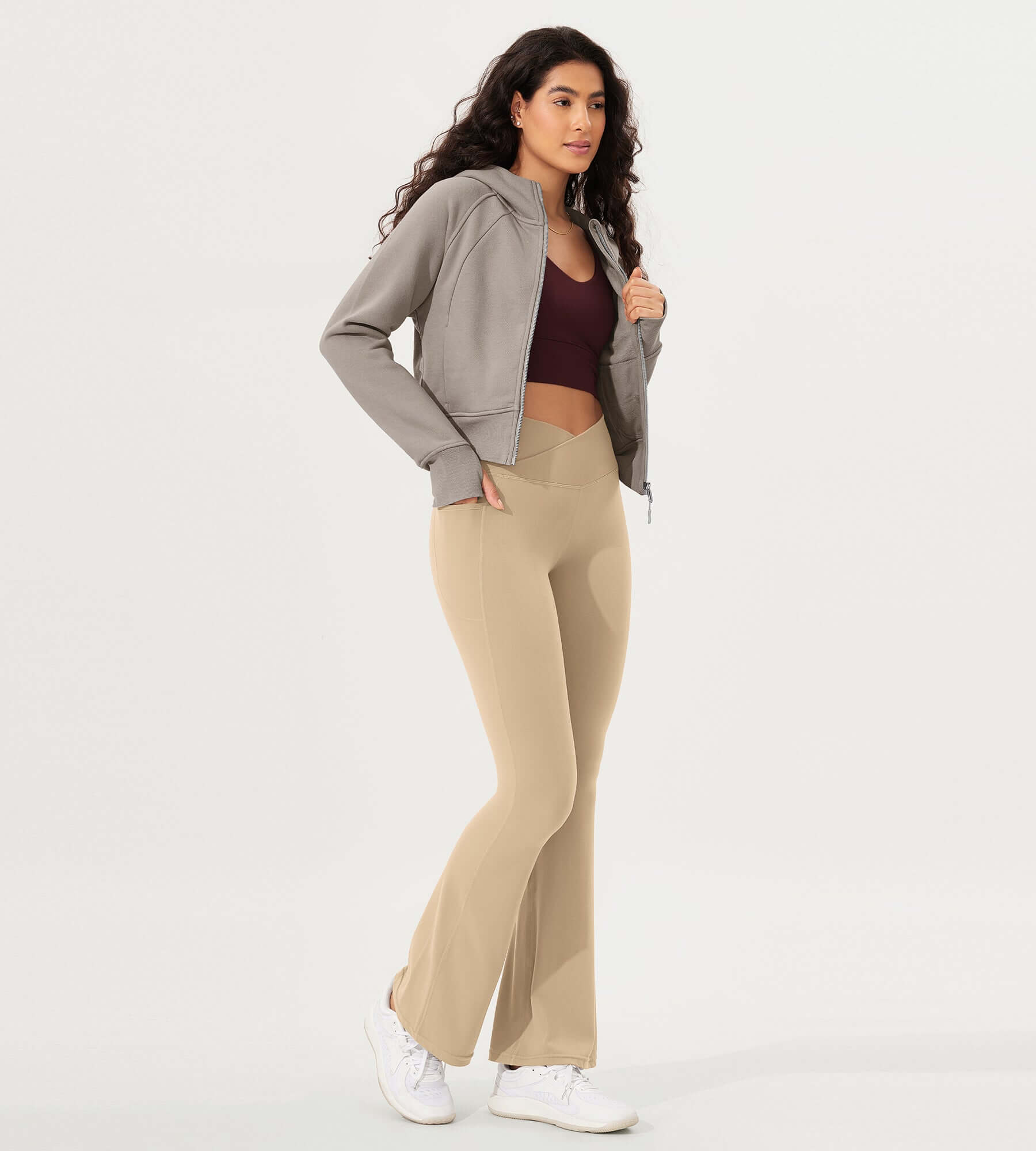 32 Cloud Feeling Bootcut Lounge Yoga Pants with Pockets - ododos