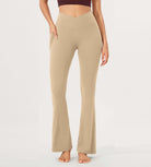 32" Cloud Feeling Bootcut Lounge Yoga Pants with Pockets Beige - ododos