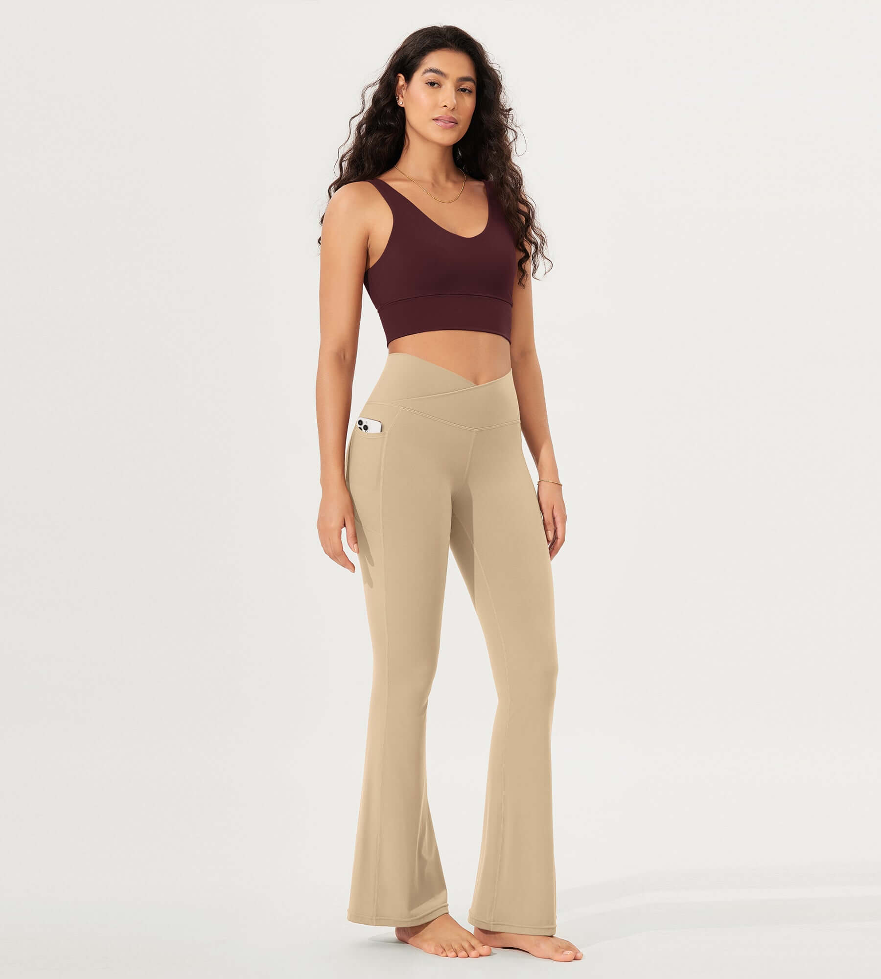 32 Cloud Feeling Bootcut Lounge Yoga Pants with Pockets - ododos