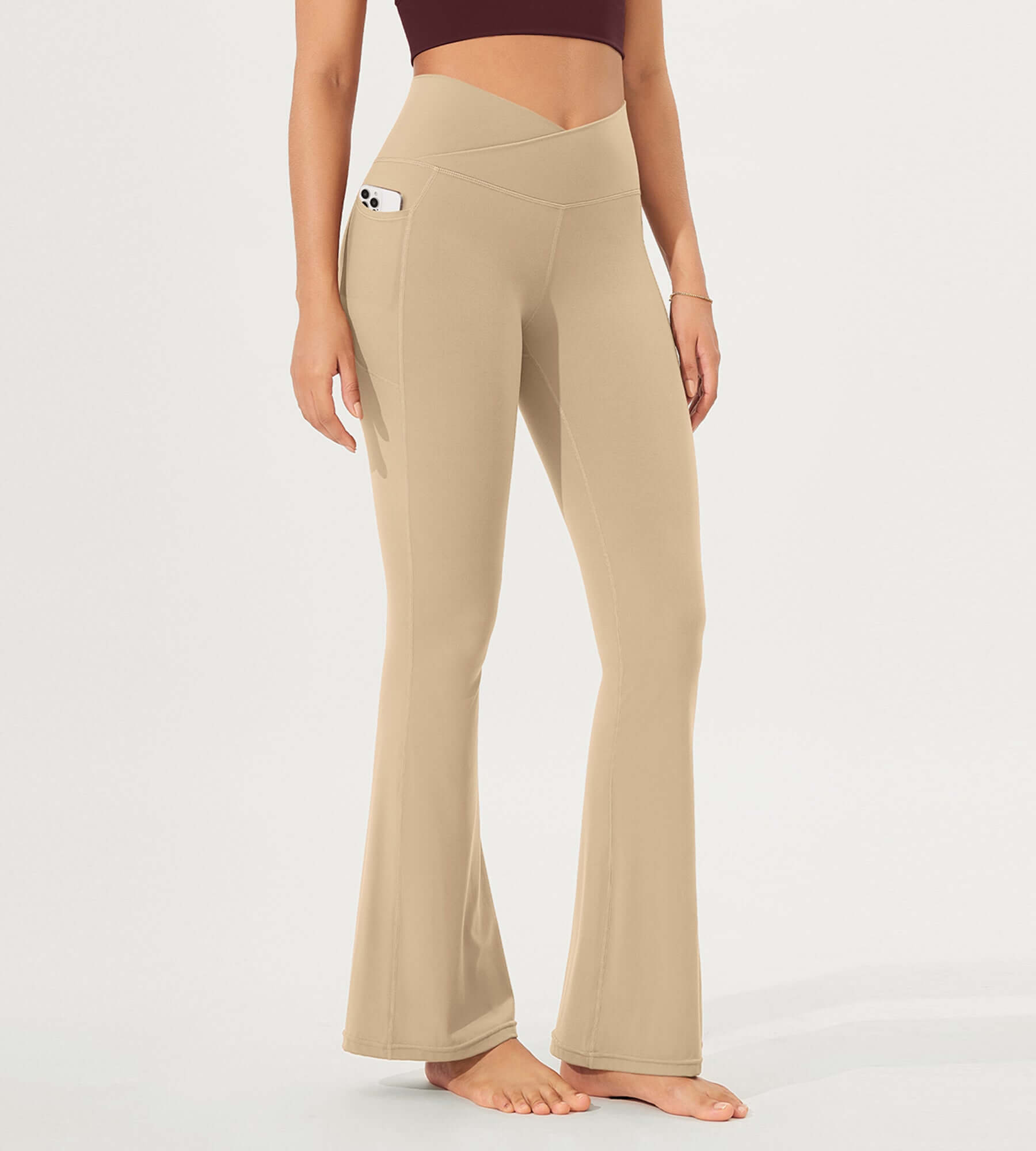 32 Cloud Feeling Bootcut Lounge Yoga Pants with Pockets - ododos