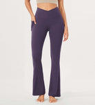 32" Cloud Feeling Bootcut Lounge Yoga Pants with Pockets Dark Purple - ododos